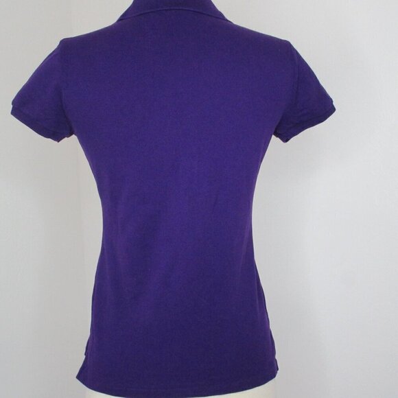 Polo Ralph Lauren Leather Patch Seed Stitch Shirt Purple Size Small‎ - Picture 3 of 4
